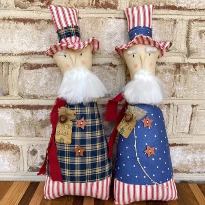 Primitive Uncle Sam Pillow