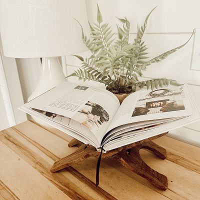Primitive Wood Book Holder