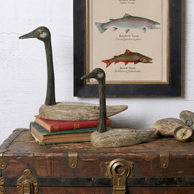 Primitive Wood Decorative Goose