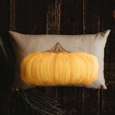 Primitive Yellow Pumpkin Lumbar Pillow