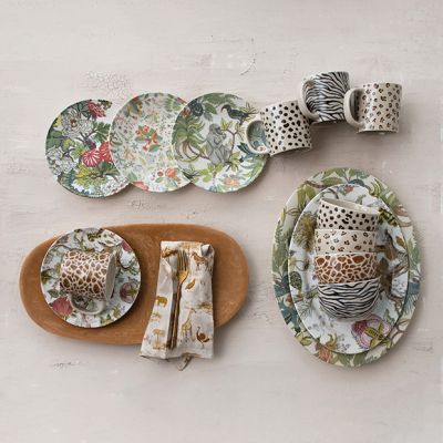 Printed Botanicals Stoneware Serving Collection