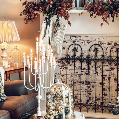 Provincial Iron Tabletop Candelabra