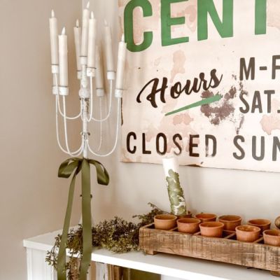 Provincial Iron Tabletop Candelabra