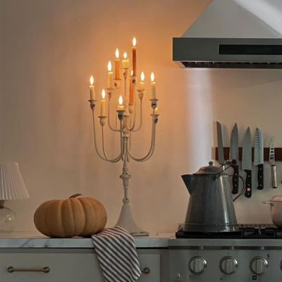 Provincial Iron Tabletop Candelabra