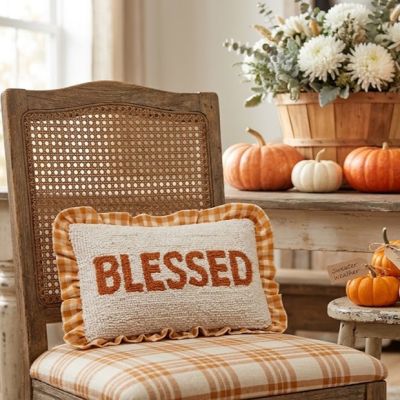 Pumpkin Lane Blessed Hook Pillow