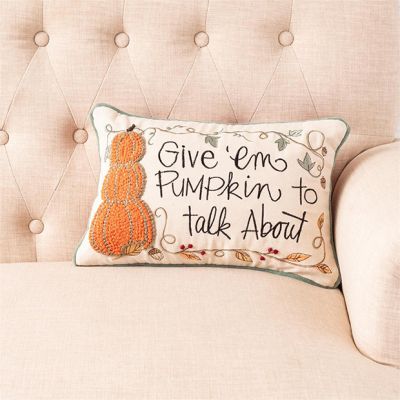 Pumpkin to Talk About Fall Accent Pillow