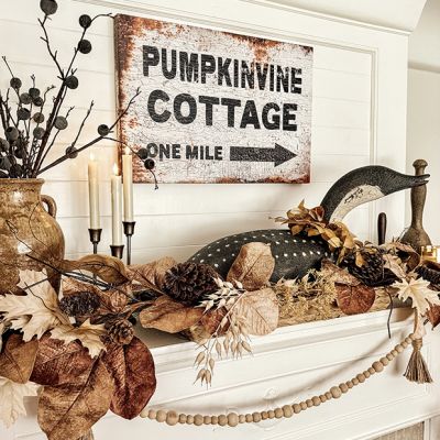 Pumpkin Vine Cottage Canvas Wall Art
