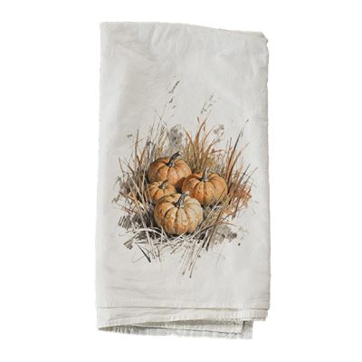Pumpkins In Grass Towel Set of 2
