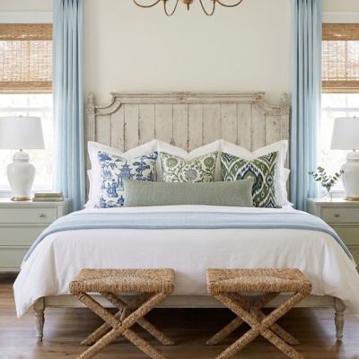 Queen French Country Wood Headboard
