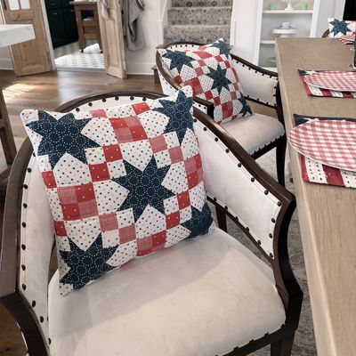 Quilted Americana Throw Pillow