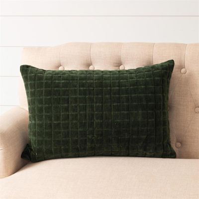 Quilted Velvet Accent Pillow