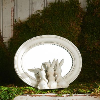 Rabbits in Glasses Mirror