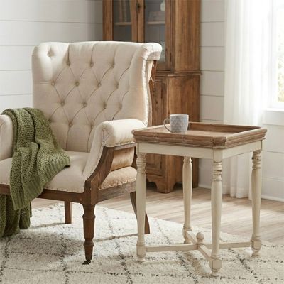 Raised Rim Farmhouse Side Table