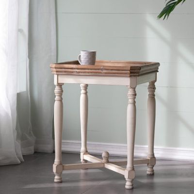 Raised Rim Farmhouse Side Table
