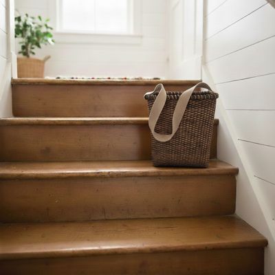 Rattan Messenger Basket Tote