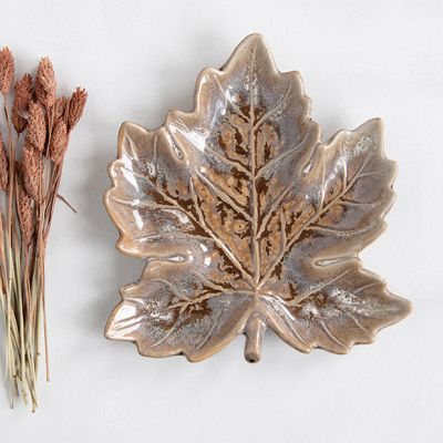 Reactive Glaze Leaf Dish