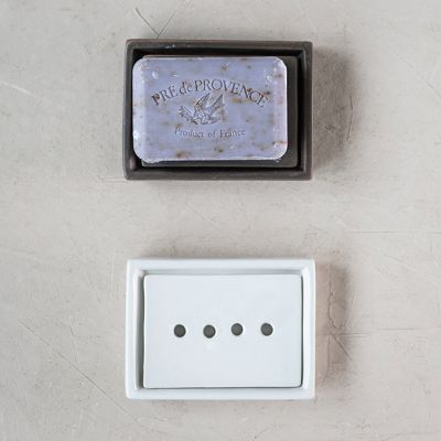 Reactive Glaze Stoneware Soap Dish Set of 2