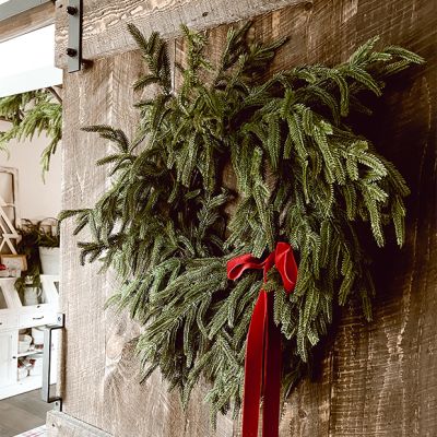 Real Touch Pine Wreath