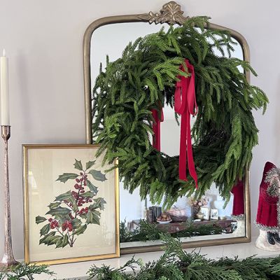 Real Touch Pine Wreath
