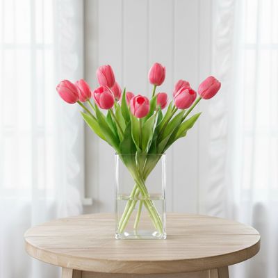 Real Touch Pink Tulip Bunch