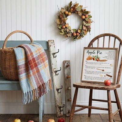 Recipe Apple Pie White Wall Art