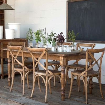 Reclaimed Elm Wood Dining Table