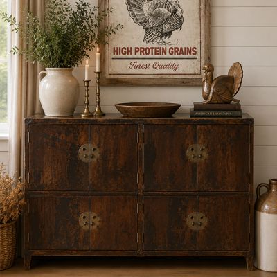 Reclaimed Pine Farley Antique Cabinet