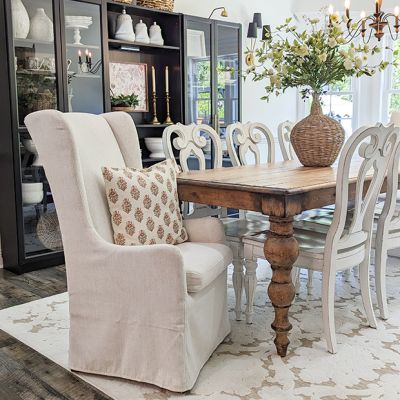 Reclaimed Pine Turned Leg Dining Table | SHIPS FREE