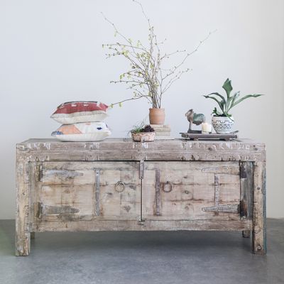Reclaimed Wood Console Cabinet