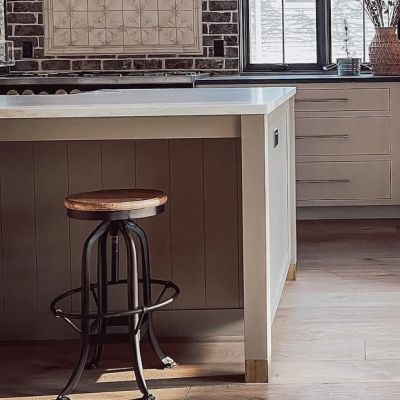 Reclaimed Wood Industrial Factory Stool