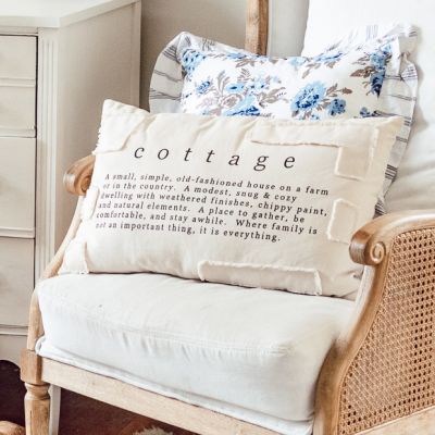 Rectangle Patches Cottage Throw Pillow