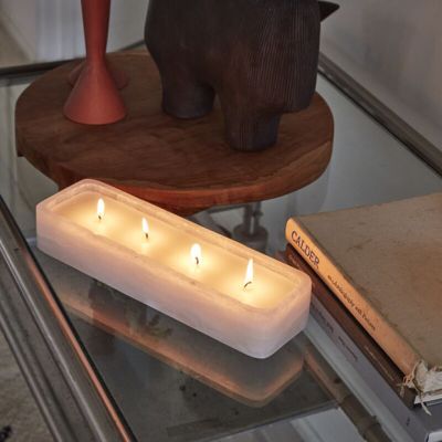 Rectangular Marble Candle Collection 12 Inch