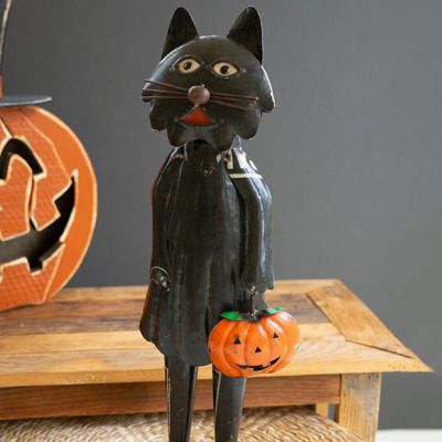 Recycled Iron Trick or Treating Black Cat