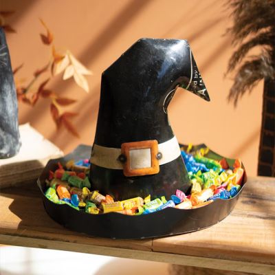 Recycled Iron Witch Hat Candy Bowl