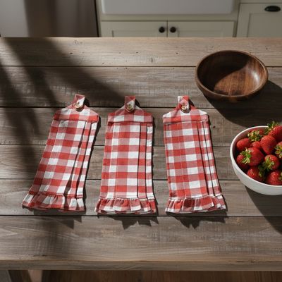 Red Buffalo Plaid Tea Towel Set of 3