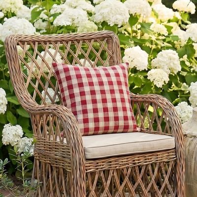 Red Gingham Accent Pillow
