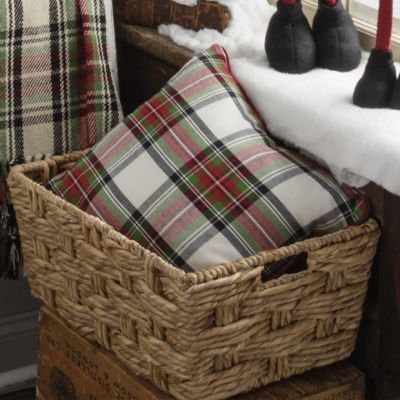 Red Tartan Plaid Accent Pillow