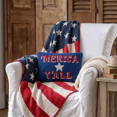 Red White and Merica Y'all Hook Pillow