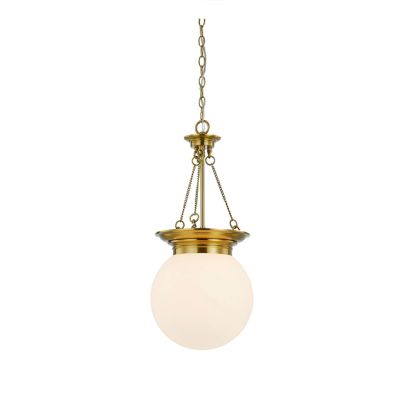 Refined Elegance White Globe Pendant Light