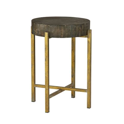 Refined Rustic Round Accent Table