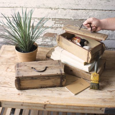 Repurposed Brick Mold Box Set of 2