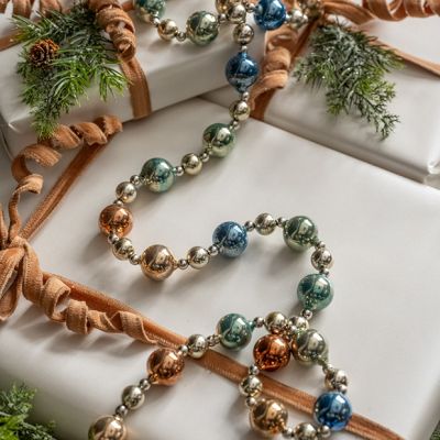 Retro Christmas Glass Beaded Garland