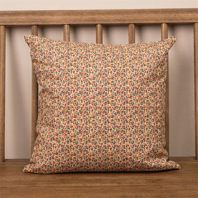 Reversible Floral Print Square Accent Pillow