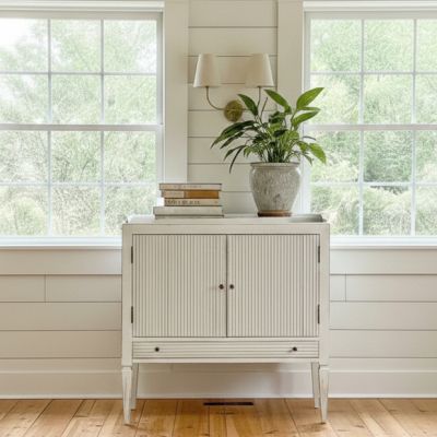 Ribbed Front Accent Cabinet