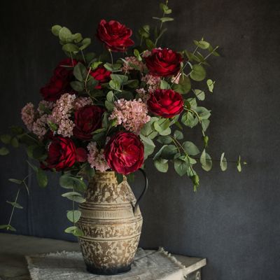 Rich Faux Red Rose Stem