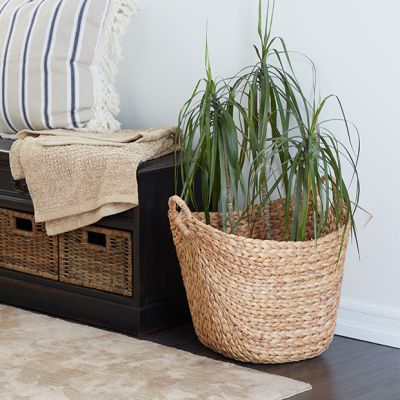 Ring Handled Seagrass Storage Basket