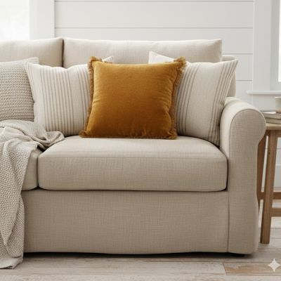 Robust Rust Fringed Accent Pillow