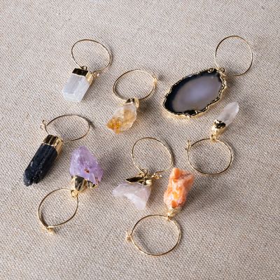 Rock Crystal Wine Marker Set of 8