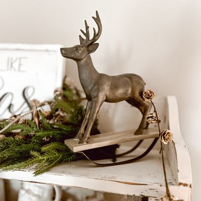 Rocking Deer Statue