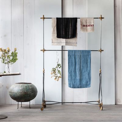 Rolling Victorian Clothes Rack